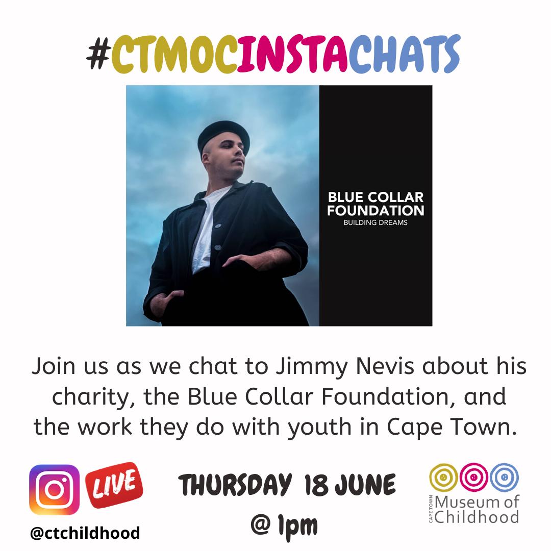 CTchildhood's tweet photo. We are excited to be chatting to @JimmyNevis tomorrow about his charity, The Blue Collar Foundation. Join in on the conversation! #youthweek2020 #ctmocinstachats #jimmynevis #bluecollarfoundation https://t.co/RDfyOsJwiI