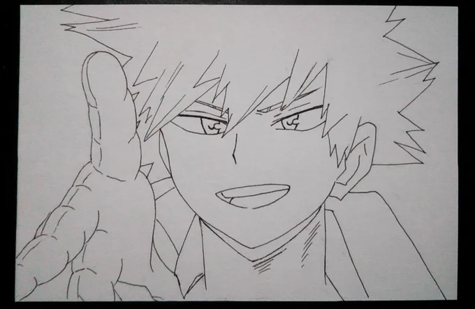 かっちゃんの下書き(*^-^)
#ヒロアカ #爆豪勝己 