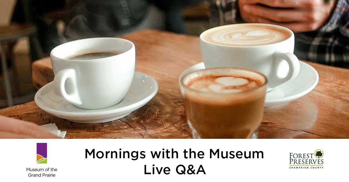 WE WANT TO HEAR FROM YOU! Join us at 10 am CST on our FB page for another edition of "Mornings with the Museum" and feel free to ask us your questions! We'll be joined by some "Fantastic Friends" from the <a href="/ChampCoMuseums/">Champaign County Museums Network</a> where we will answer your questions live!