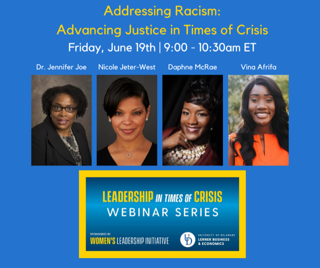 UD_BeWell's tweet photo. Registration is now open for "Addressing Racism: Advancing Justice in Times of Crisis Webinar" on Friday, June 19 at 9:00 AM EST. RSVP with this link: https://t.co/Zyczy0DRzz https://t.co/XrjSc6HRDS