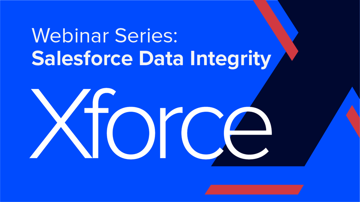 Integrateio's tweet photo. The Salesforce Data Integrity webinar is TOMORROW! You’ll receive key insights on: finding and removing duplicates, enriching contact data, why backups are important, and more!
Register here: https://t.co/pH8SCGzw0z
#Xforcesummit #Salesforce https://t.co/eLUTBREWkQ