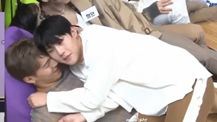 hes strong physically and as a character, he literally can survive the wild easily, he takes cute selfies, he likes taking photos of his food as well, he screenshots pics and upload them, he's a bear personified, lets his members bite his arms and he wont rly mind, a warm person,