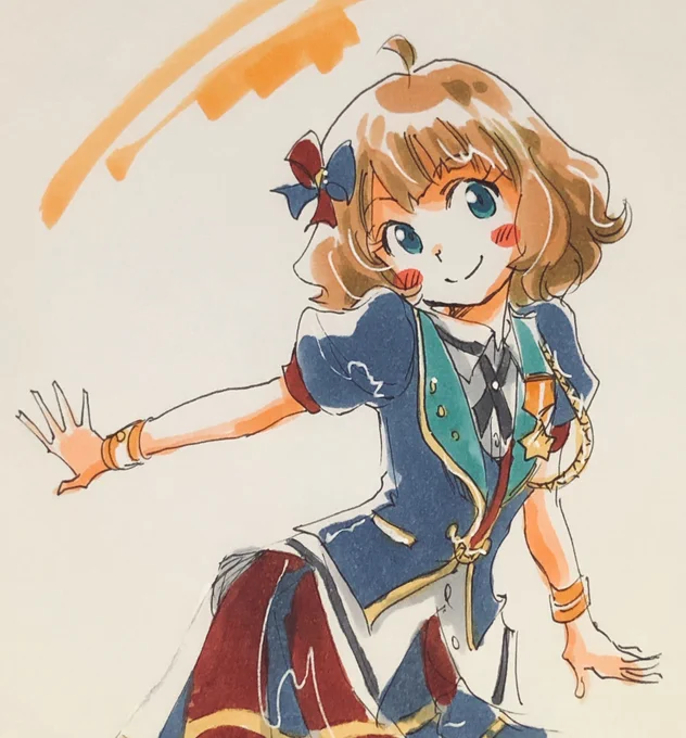 今日の桃子ちゃんセンパイ。のラクガキ。ロイヤル・スターレット衣装センパイ。

気がつけばもうすぐミリオン4th武道館ライブの配信だ!!
金曜日からだけどセンパイのご出演は日曜日なので是非!! 