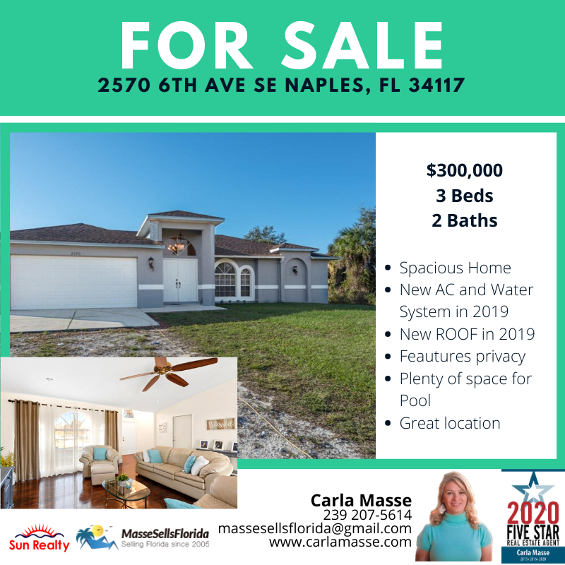 CMasseRealtor's tweet photo. 🏡 FOR SALE 🏡
⚜️ 2570 6th AVE, Naples, FL 34117 ⚜️
📌 Beautiful and spacious Home on a 1.14 acres in Golden Estates. Recently painted inside and outside. Perfect for your family and can also be a great investment. Text 126901 to 25678 for more Details! #TeamMasse #ForSale https://t.co/01dN1yq5ZQ
