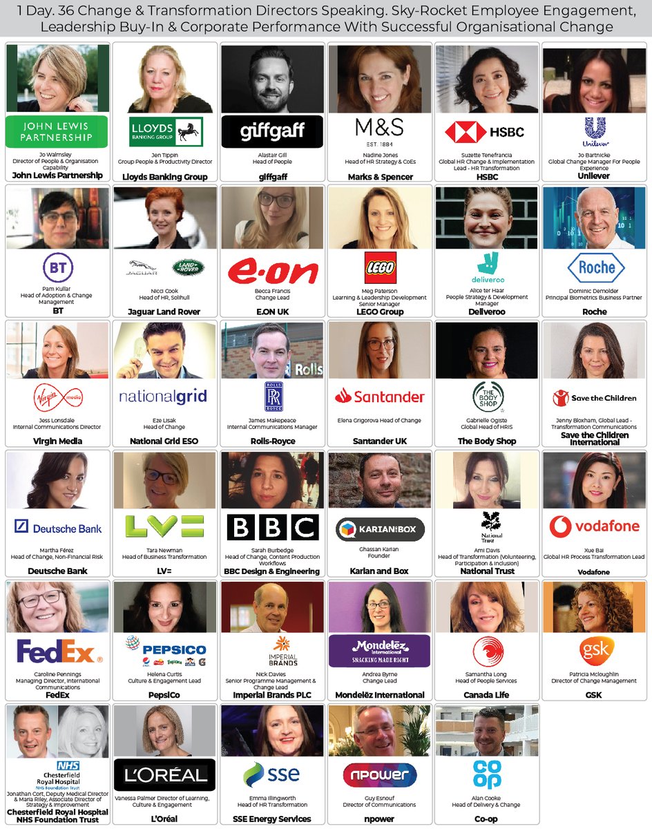 36 Change Directors reveal how to succeed during Covid-19 &amp; times of unprecedented change at the Driving Change Conference on 16/09! PLUS tomorrow is your last chance to save £150!⏰ See the full line up and book your place here: thechangeconference.com