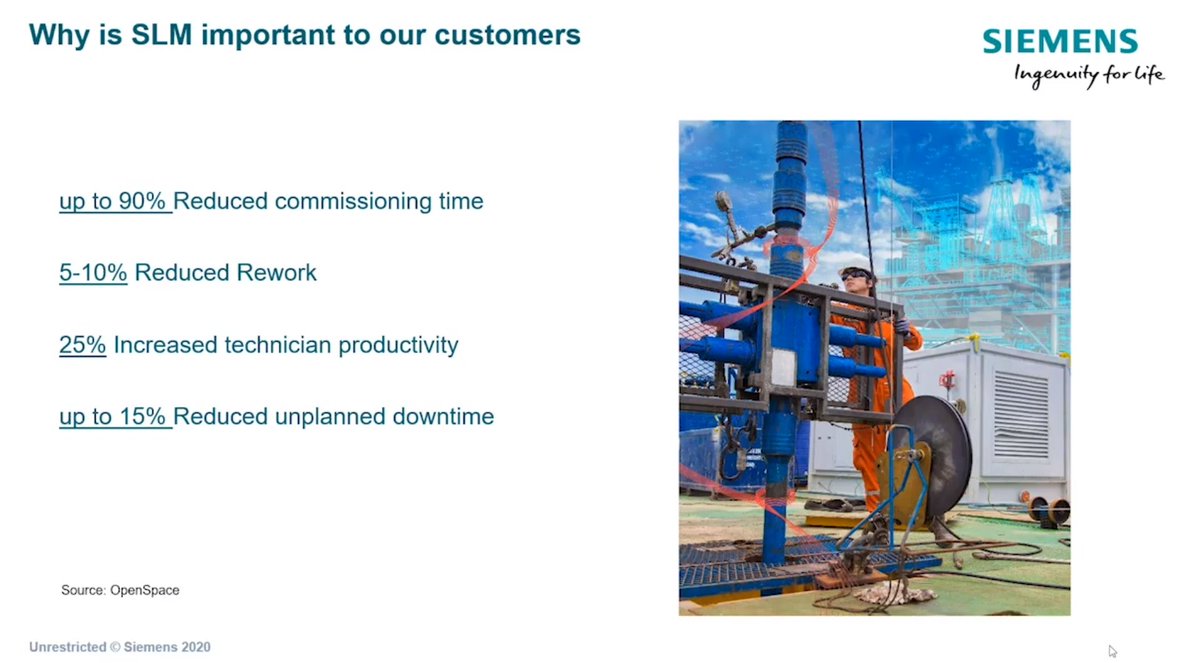 allanbehrens's tweet photo. Interesting.... @siemenssoftware (this year) seems to have raised their game (esp. vs competitors like @PTC) on the #ServiceLifecycle side... #siemensmac2020 https://t.co/CiCn1piJpO