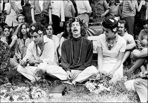 This blend of kumbaya idealism, opportunism, combined with a social climate that provided just the right mix of receptiveness for a revolution. The always springtime climate of the Bay Area enticed the temptation for many across the US to come to Frisco with flowers in their hair