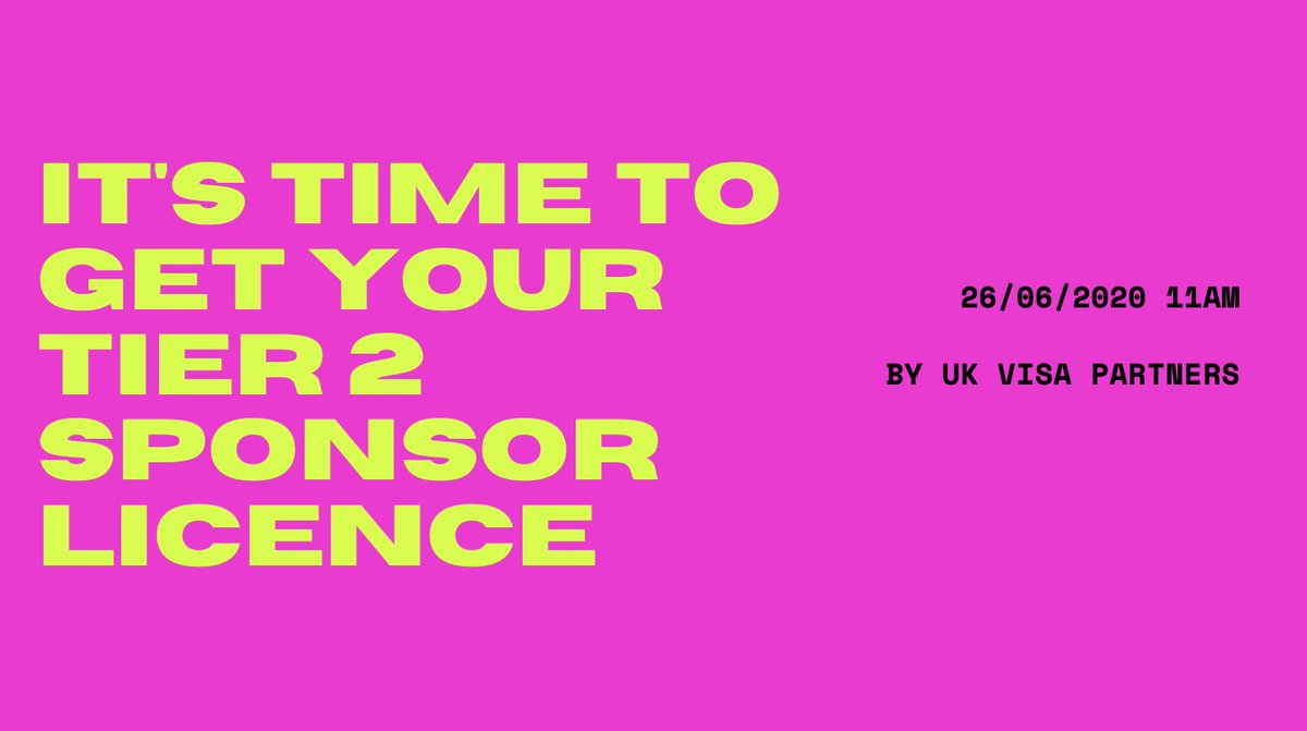 UKVisaPartners's tweet photo. ‼️Do you want to hire an overseas employee? Do you want to know how to apply for the Tier 2 Sponsor Licence?

Come and join us, this is not only an online workshop also it can be your network event! 👇🏻

https://t.co/YC2HjJns3b…

#tier2 #sponsorlicence #ukvisa #workvisa #tier2vis https://t.co/CHANyFNndL