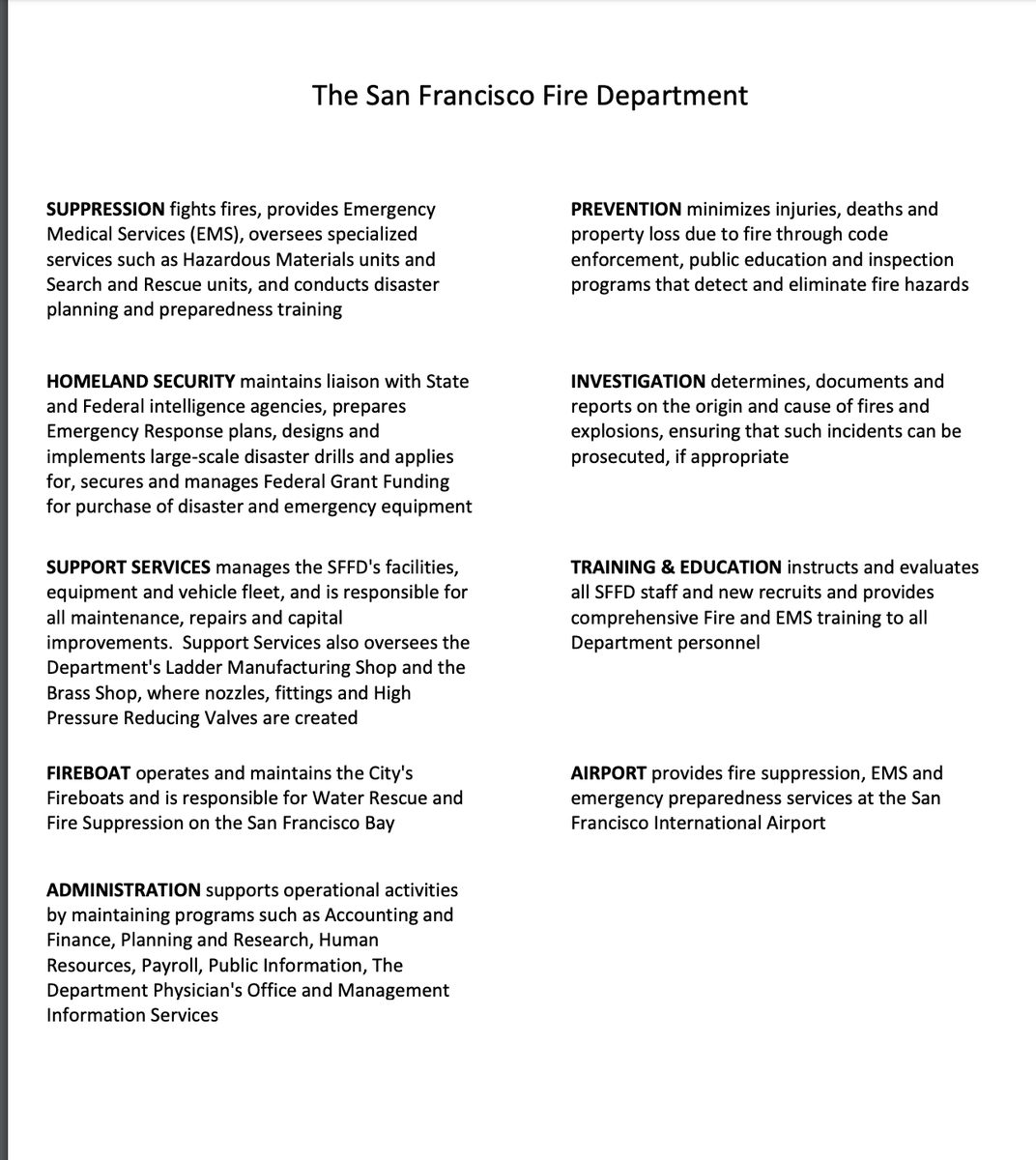 Page 8 shows what various divisions do. This feels like a page 3 kind of page... Nothing notable here.