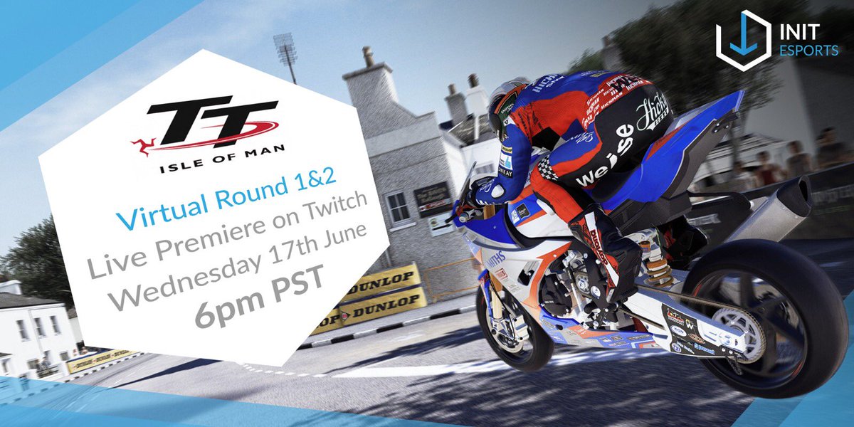 init_esports's tweet photo. Watch the #VirtualTT tonight at 6:00pm PST live on our @Twitch channel.
Watch riders against gamers challenging each other on the Isle of Man TT video game.
Watch at the link below. Share it!
https://t.co/sXoOZCzF4m
#motorcycles #esports @TwitchEsports https://t.co/KBfDmwBGgT