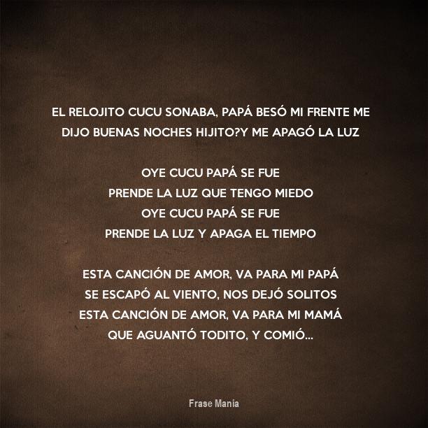 Cancion oye cucu papa se fue hotsell