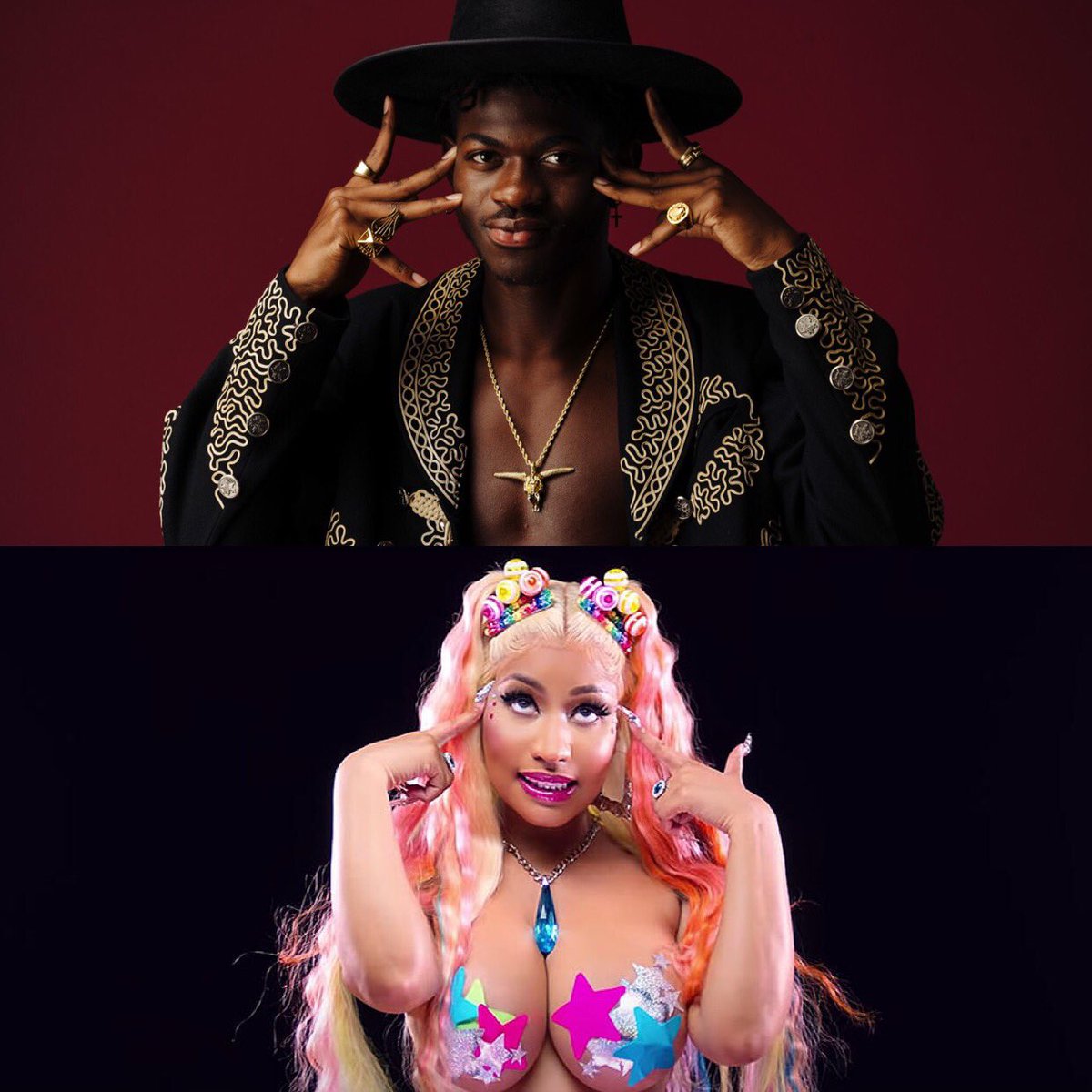 .@NickiMinaj shows love for @LilNasX after "coming out" as a Barb