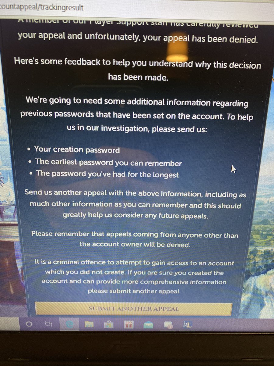 Phenom_Recks's tweet photo. @JagexSupport my account is 14 years old I don’t remember my password from when I was 15, but obviously I’m providing everything else and my requests are still getting denied. I’m active duty military I have played on and off since I was 15 help me please https://t.co/1kHnJGosmN