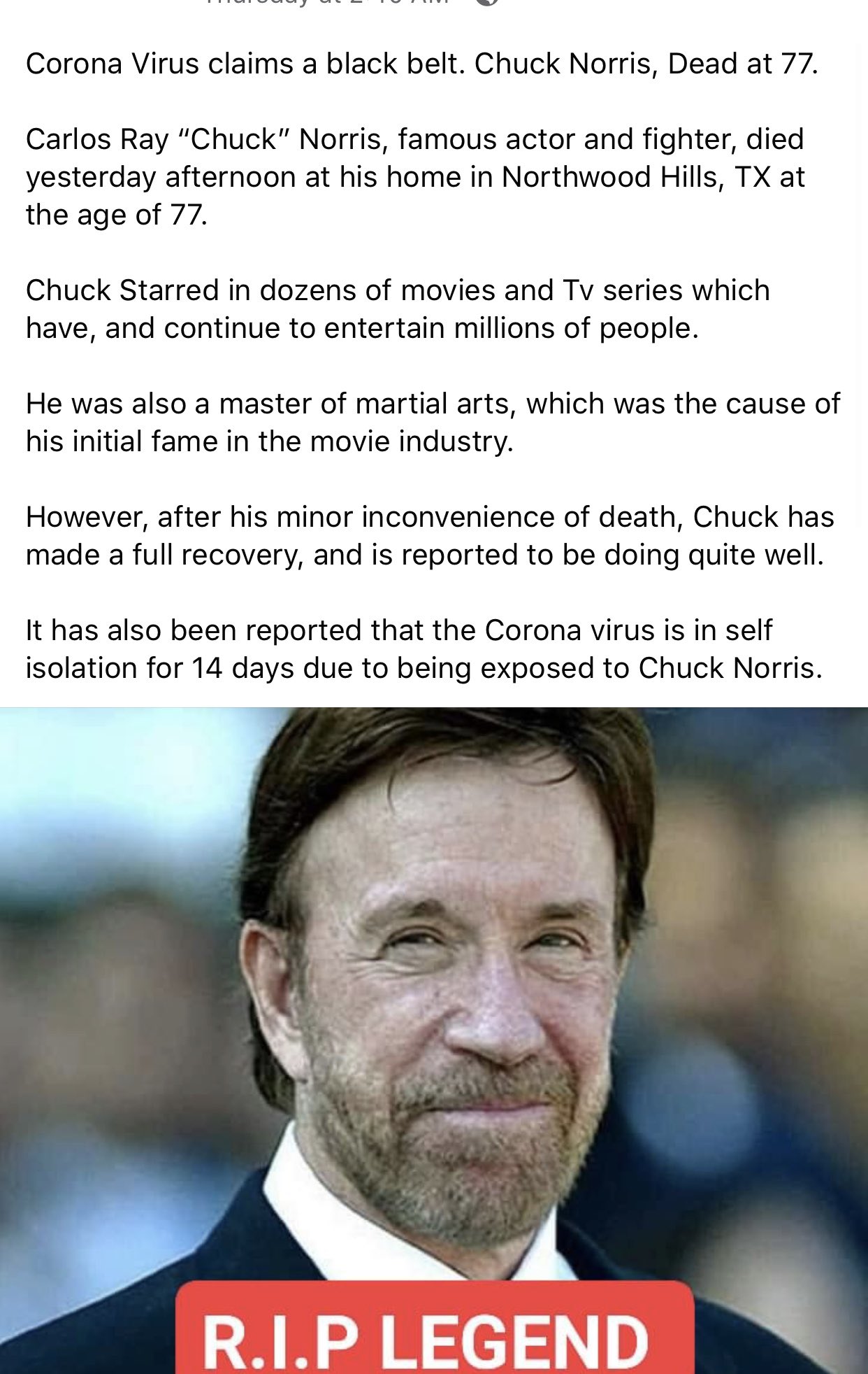 What If Chuck Norris Died