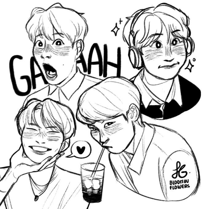 silly skz warm up sketches from yesterday to get in the mood for the new comeback ! 
