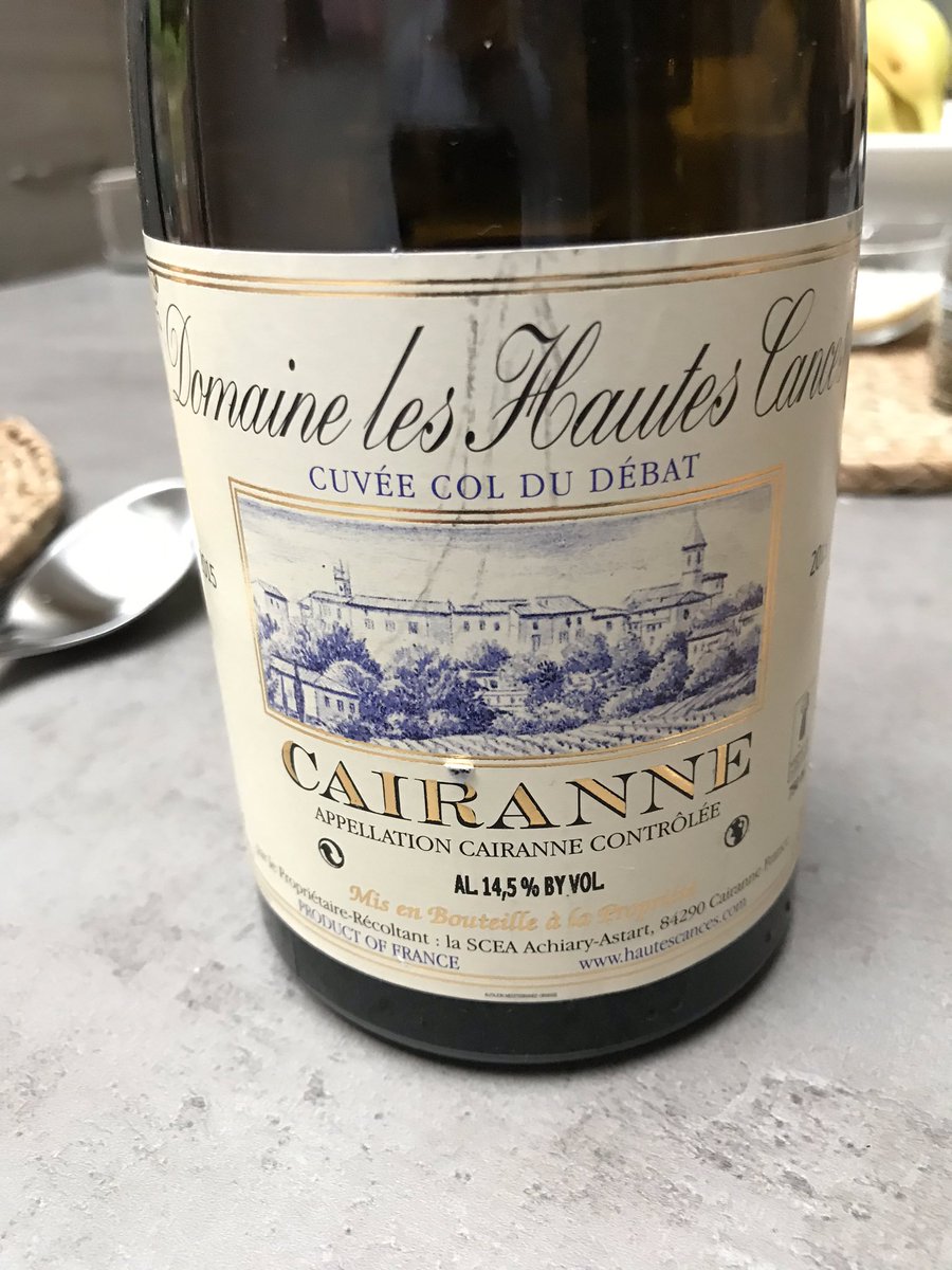 A mighty fine Rhône from Domaine les Hautes Cances in Cairanne #appelationcairanne #rhonewines
