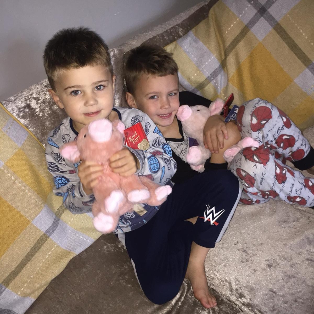 Happy Harley & Cool Clay with their new buddies Lily & Nancy the Piglets. Why don't you see how soft our toys are for yourself and take part in our fantastic 'Send a Friend' campaign.