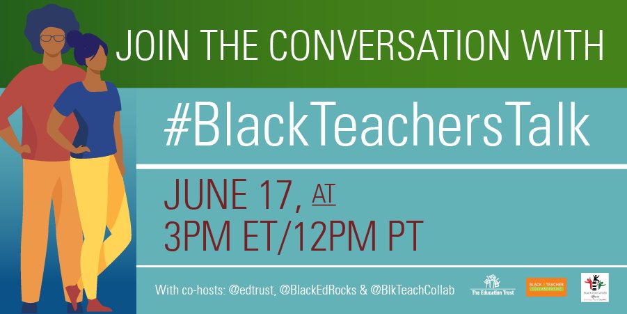 NNSTOY (@nnstoy) on Twitter photo Join the conversation in 30 minutes!
#BlackTeachersTalk
<a href="/EdTrust/">EdTrust</a> <a href="/BlackEdRocks/">Black Educators Rock</a> <a href="/BlkTeachCollab/">Black Teacher Collab</a> Join the conversation in 30 minutes!
#BlackTeachersTalk
<a href="/EdTrust/">EdTrust</a> <a href="/BlackEdRocks/">Black Educators Rock</a> <a href="/BlkTeachCollab/">Black Teacher Collab</a>