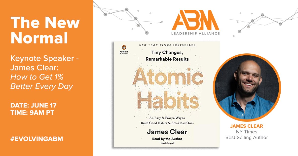 The New Normal Virtual Summit is about to begin and we still have Audible copies of Atomic Habits to give away! Make sure to follow @AMBLA1 and tweet during today’s sessions using the hashtag #EvolvingABM for your chance to win.

Join the summit here:
abmleadershipalliance.com/webinar/the-ne…