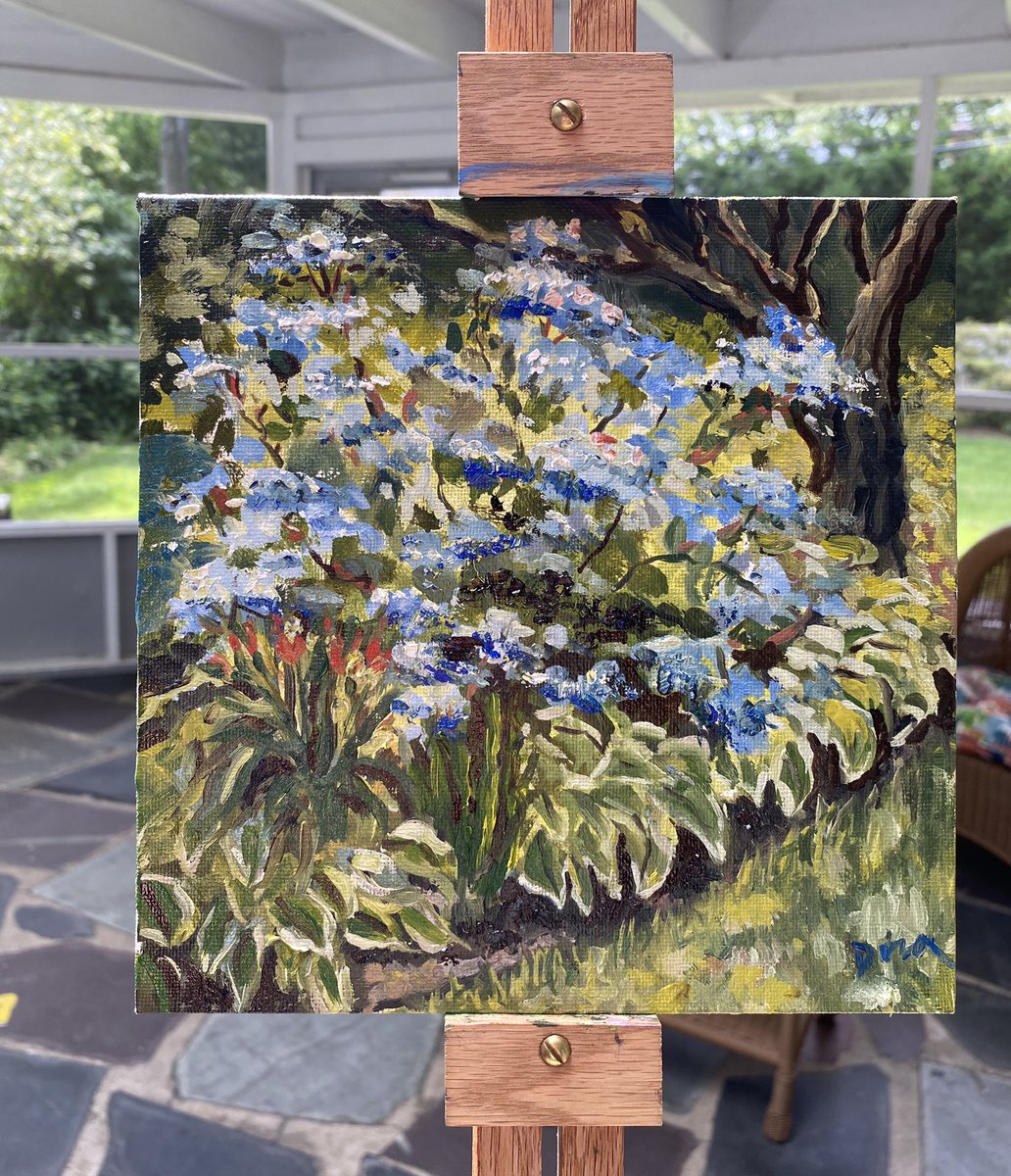 Done! #oilpainting #pleinaire #hydrangeas #buyartonline #Covid_19 #StayAtHome #μενουμεασφαλεις