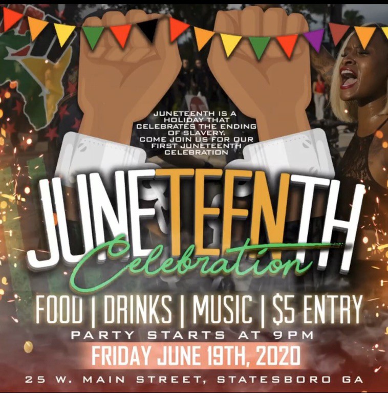 Tezloading's tweet image. ‼️Come celebrate with us‼️

“June 19: celebration of the ending of slavery &amp;amp; freedom for African Americans”

June 19 2020

@ 9pm
@ Southern City Lounge 
Hosted by @Lawless_Ent 
@DjMonae on crowd control 🔊

#BLM #ipartywithlawless #Lsssup #GSU #southernnotstate