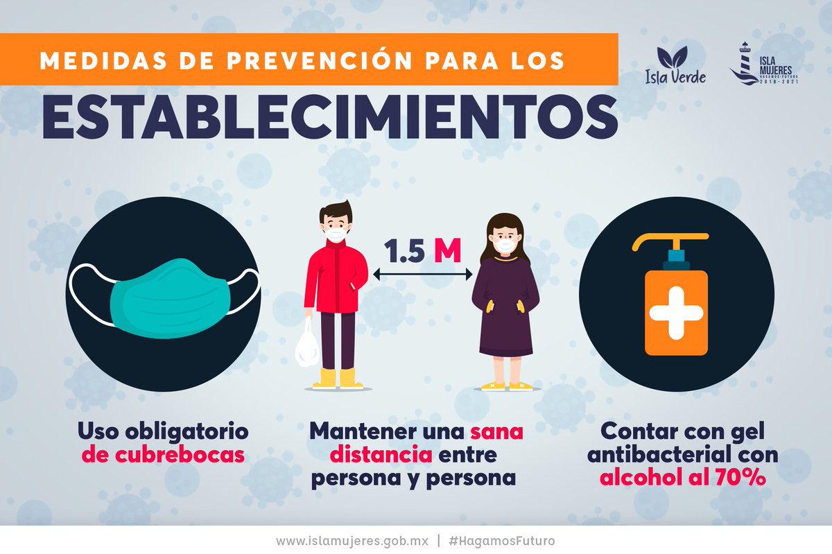 Todos juntos, con responsabilidad y disciplina podremos combatir el coronavirus y evitar su propagación reforzando las medidas de distanciamiento e higiene en los comercios.

#JuntosSaldremosAdelante #NuevaNormalidad