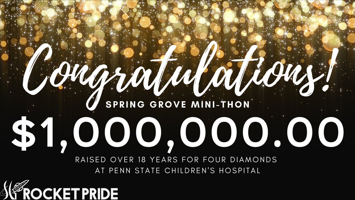 SGSchoolNews's tweet photo. 🚀 #RocketPride shout out to the SG Mini-THON for reaching a HUGE milestone! Over $1,000,000 has been raised since the SG Mini-THON began 18 years ago! We are so proud of our students, staff, &amp; especially the community for your support over the years! #FTK https://t.co/gM1ss05FQY https://t.co/q2P84xMxVW