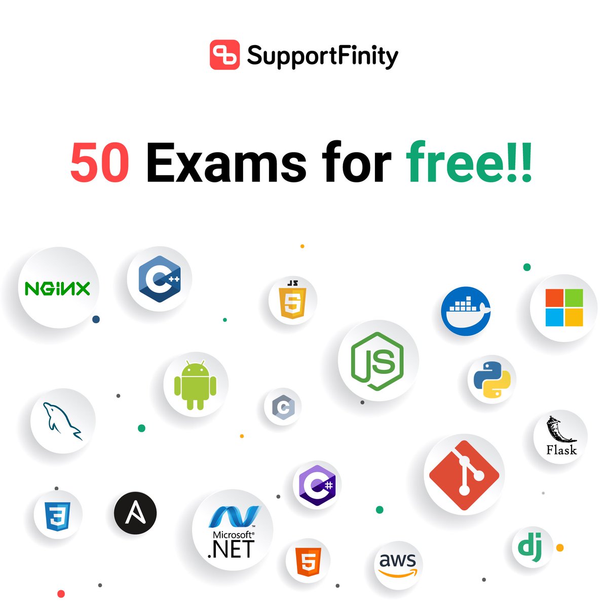 supportfinity's tweet photo. We are happy to unlock these 50 tests for our registered users, all for free
#Python #javascript #WFH #freelancer #supportfinity #usa #Exams2020 #exams #testing #technology #remotelearning #free #innovation #ai #developer #software #Microsoft #Salesforce #ibm https://t.co/UbZsBYk4AE