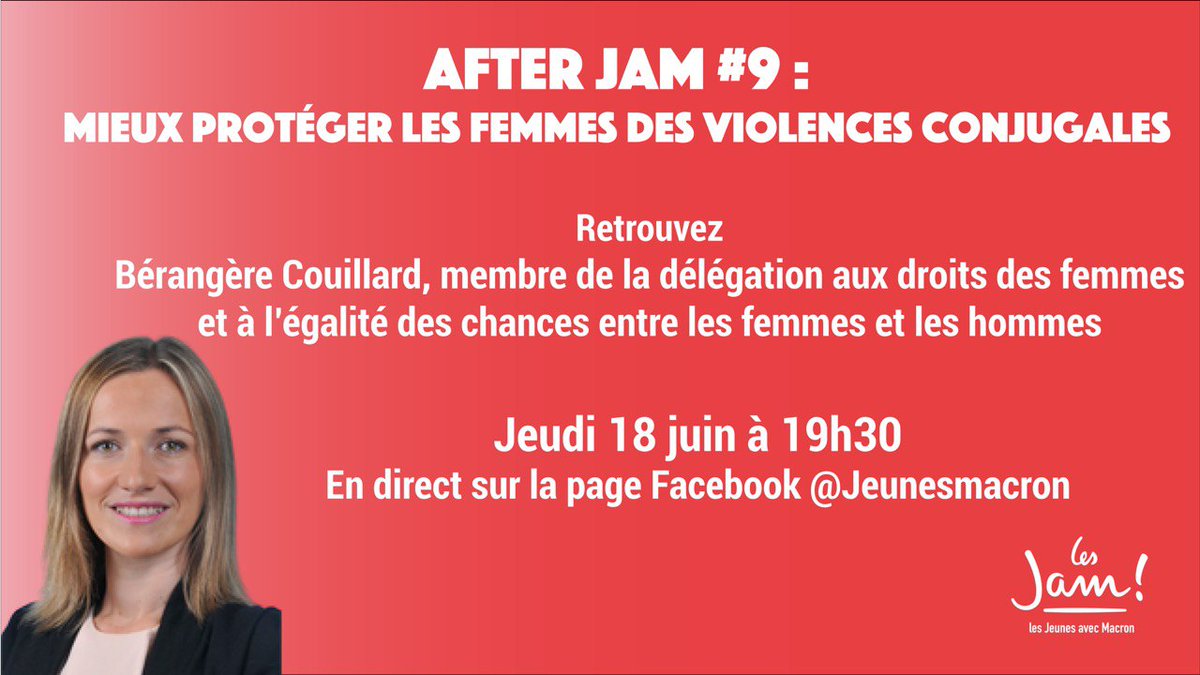 ArthurLimi's tweet photo. #AfterJAM: mieux protéger les femmes des violences conjugales
RDV demain soir
📆 Jeudi 18 juin à 19h30 en direct sur Facebook
Avec @BCouillard33 membre de la délégation aux droits des femmes et à l’égalité des chances entre les femmes et les hommes https://t.co/kXnvr19s2Z
