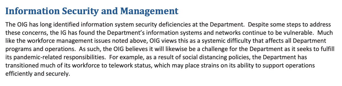 State Department called out preeeetty hard (recall that State IG Steve Linick was recently fired without any reason he has been able to determine, per his recent testimony):