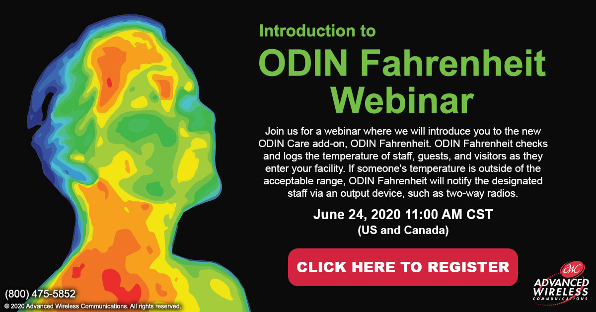 AWCHealthcare's tweet photo. Join us June 24 at 11am CST (US and Canada) for our ODIN Fahrenheit Webinar!

https://t.co/ecGdjD63Ol

#healthcare #temperature #covid19 #fever #webinar https://t.co/VZRkENIkLC