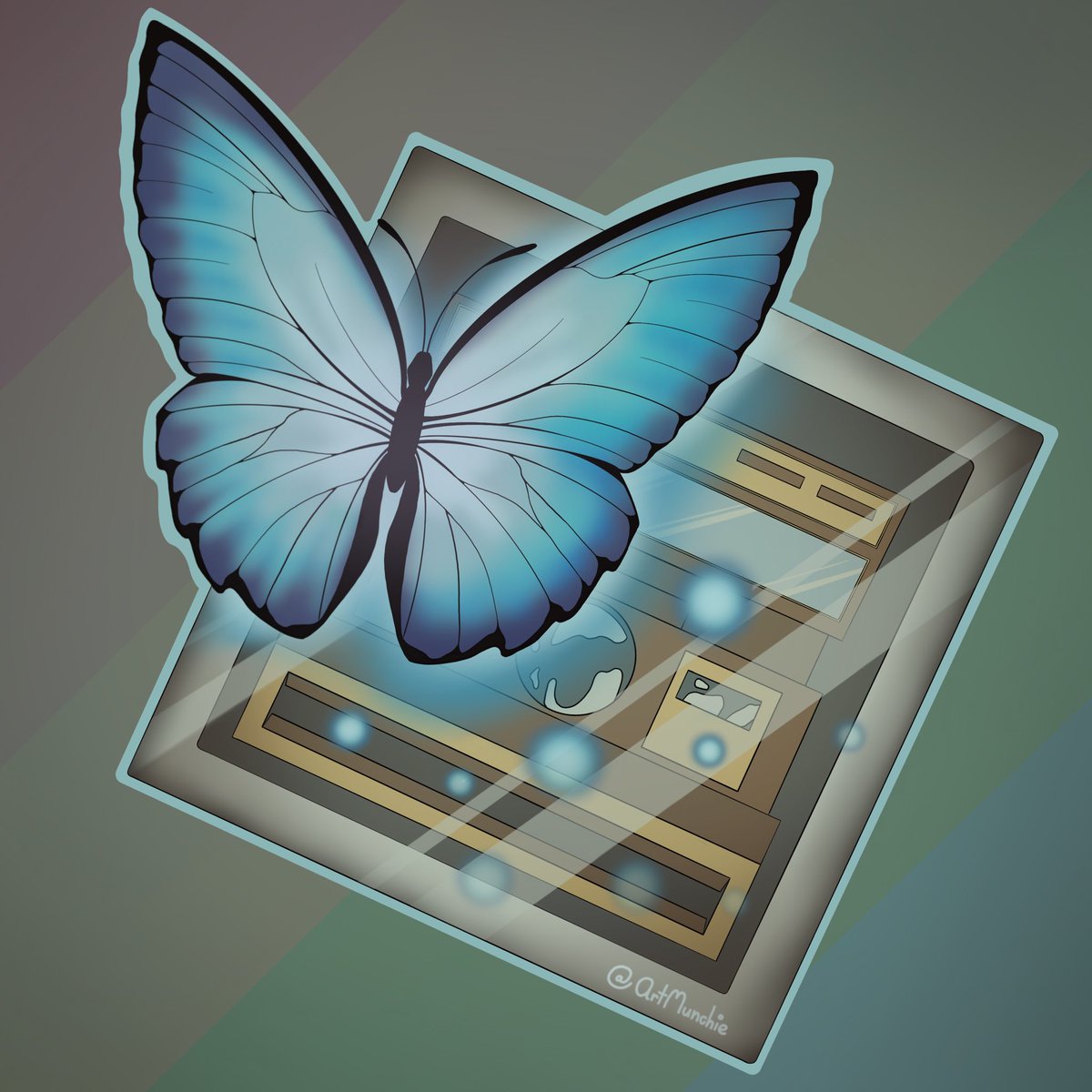 ArtMunchie's tweet photo. This is a beautiful Morpho butterfly 🦋 that was inspired by Life is Strange. I really love that game and I still need to play the 2nd one. 🥰

#morphobutterfly #lifeisstrange #lifeisstrangeart #digitalart #polaroidart https://t.co/poIPzlVW6l