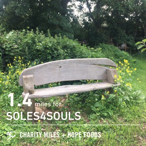 1.4 <a href="/CharityMiles/">Charity Miles</a> for <a href="/soles4souls/">Soles4Souls</a>. Thx <a href="/HopeHummus/">Hope Foods</a> for sponsoring me! #SpreadHope