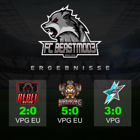 Clean sheets everywhere! An absolutely great performance leads us to 6-0-0 in the <a href="/OfficialVPG/">Virtual Pro Gaming</a> 

🏆| #VPGChampNorth
🆚| <a href="/EsBarbarians/">Esports barbarians</a> 
✅| 5:0

🏆| #VPGChampNorth
🆚| @RebelNationFC 
✅| 2:0

🏆| <a href="/VPGDeutschland/">VPG Deutschland</a> 
🆚| #AllstarsUnited
✅| 3:0