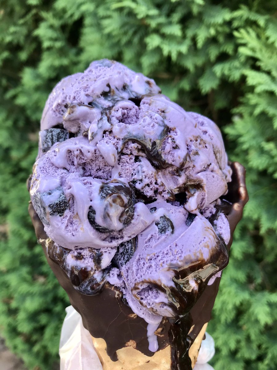 ACreamery's tweet photo. If you like Black Raspberry ice cream you’ll LOVE Raspberry Serenity: black raspberry ice cream with a fudge swirl and mini raspberry truffle cups https://t.co/OGfrn6B145