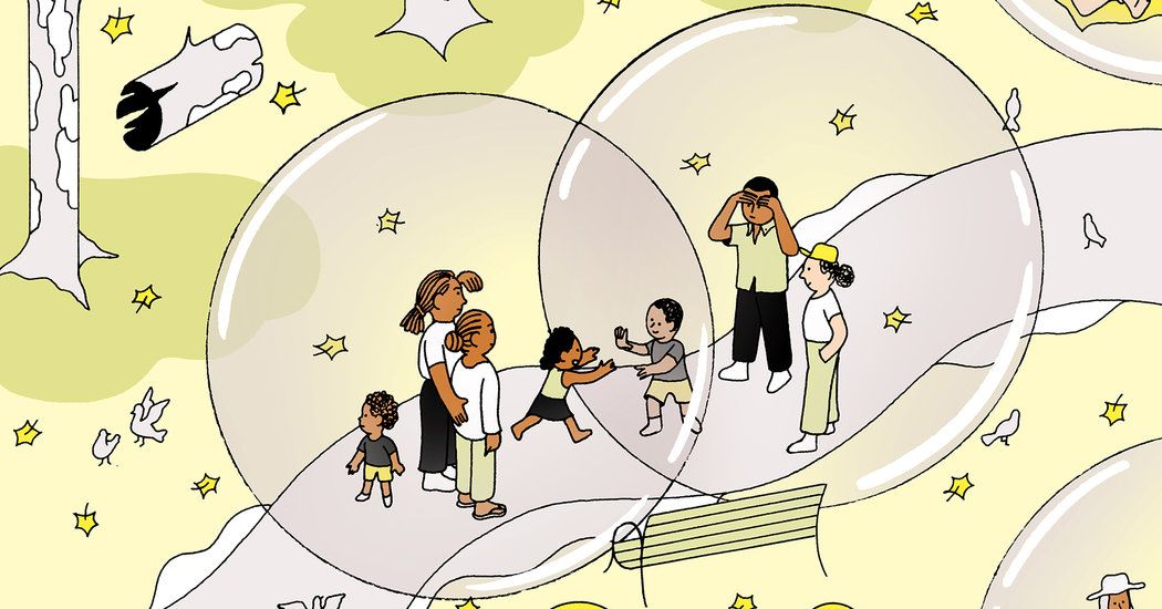 SimmsMann's tweet photo. Quarantine pods "might be a smart way to balance mental health needs with physical safety". This @nytimes article addresses an interesting approach to the corona virus and peace of mind that many families may find helpful. Full read here: https://t.co/Kgvw3ZVwzb https://t.co/h9nRctvDuo