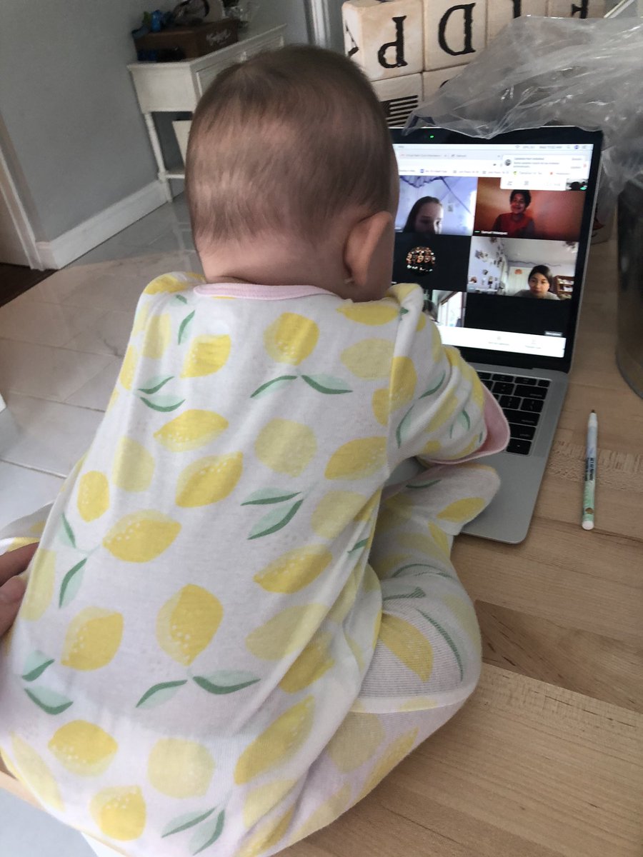 Waving goodbye to math club for this school year 👋 I’m so happy that we were able to continue virtually and that we had this mini member join us for our last meeting ❤️ @ElwoodMiddle @mrs_valle_ems