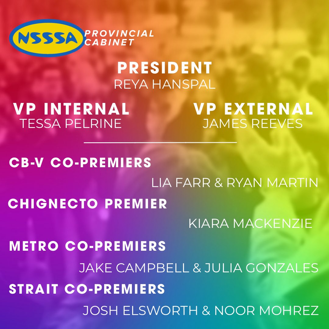 NSSSA's tweet image. Congratulations to all of our successful candidates! 🎉 Here are some of the members of the 2020-2021 provincial cabinet!