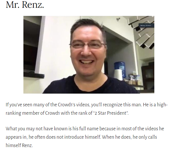 Answer is simple- visit the actual offices in Dubai. Wait, it's registered to an accounting firm called MORE*Enter Mr. Renz* Renz is a high ranking Crowd1 guy who invites anyone to come visit. He's probably tired of DMs from big booty huns since he's a ghost (no social media)