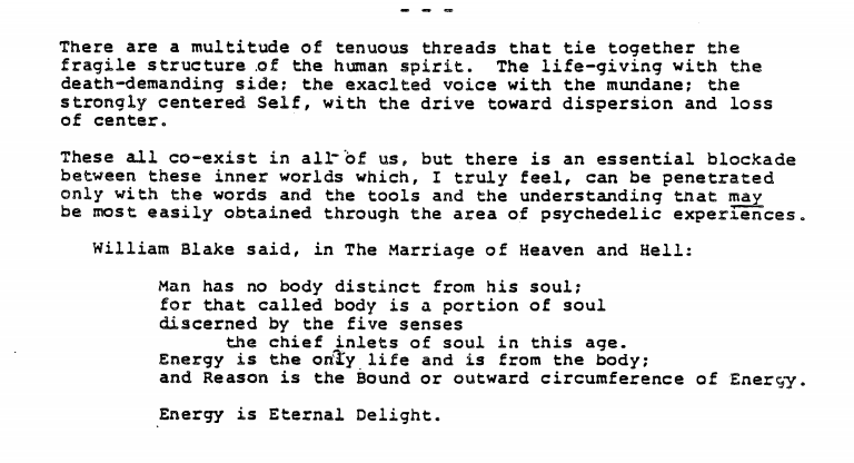 Sasha discussed the motivations behind his work several times. One of his more eloquent expressions was the 1983 'Drugs of Perception' lecture at Santa Barbara, which can be heard on youtube, where it was lifted from  @psychedeliclozo's great podcast  https://www.youtube.com/view_play_list?p=7F5585D69A611AD3