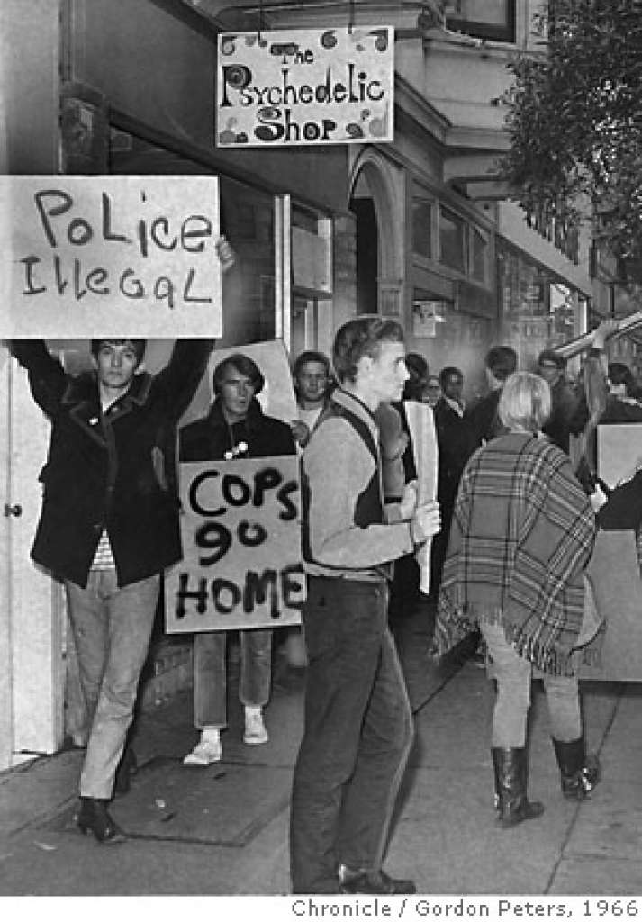 There were constant skirmishes with the Police("the fuzz", or more popularly phrased "Pigs").