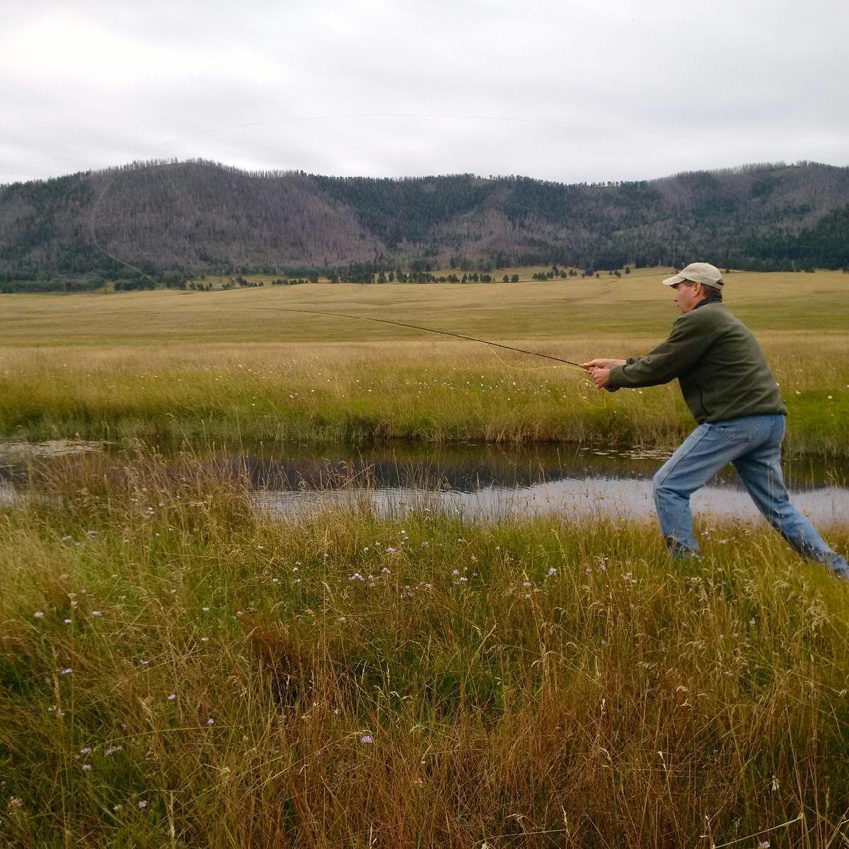 Senator Udall Fishes at Valles Caldera