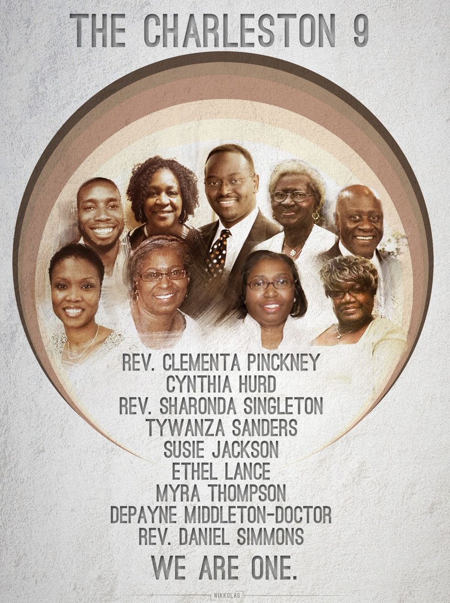 Today is the 5th Anniversary of the Mother Emanuel AME shooting led by a White Supremacist that took nine innocent lives. As we honor their memories, we must also take action to prevent future gun violence. May we pause to remember and may we never forget. 🕊