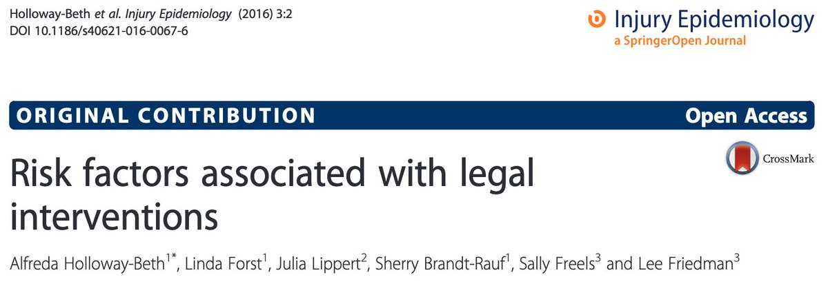 230/ "Rationale and intent to harm by an assailant in general assaults differs substantially from those of law enforcement personnel [yet] the severity of the injuries suffered by the patients in both groups are nearly identical, [despite police]... training to minimize harm."