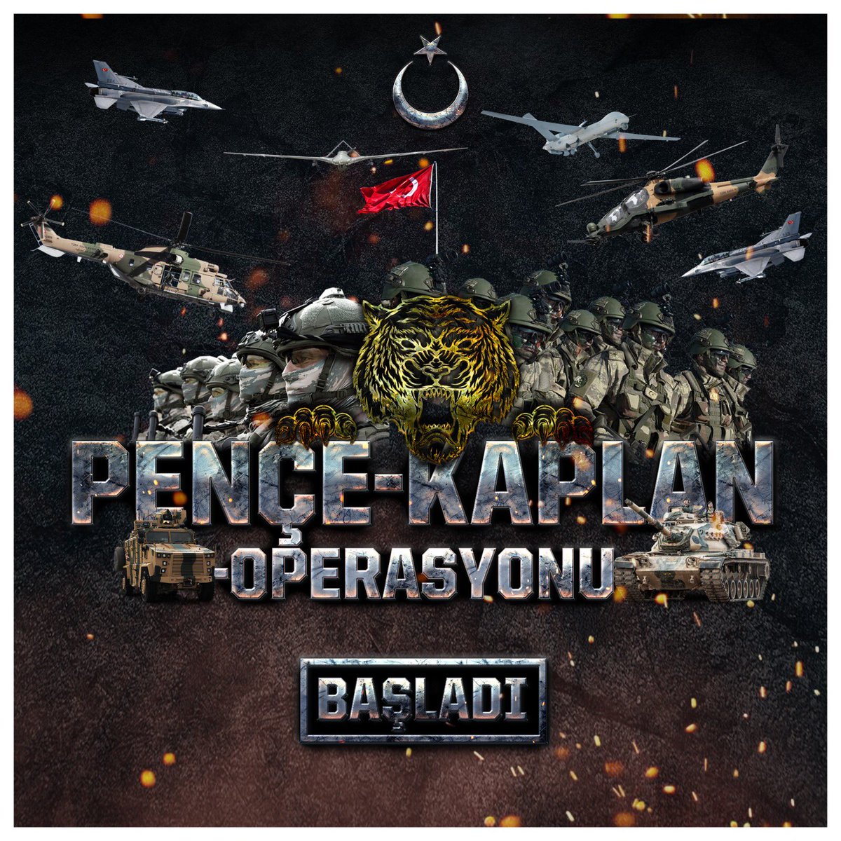 Pençe-Kaplan Operasyonuna katılan kahraman Türk Silahlı Kuvvetlerimize başarılar dileriz.🇹🇷
