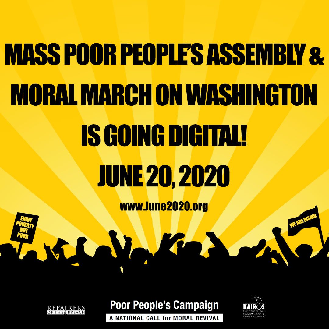 We must #unite to work together to institute a nation where justice and peace are available for all, not just those with enough money. We must @UniteThePoor and make sure our voices are heard. Join us at the #moralmarchonwashington on june 20th.