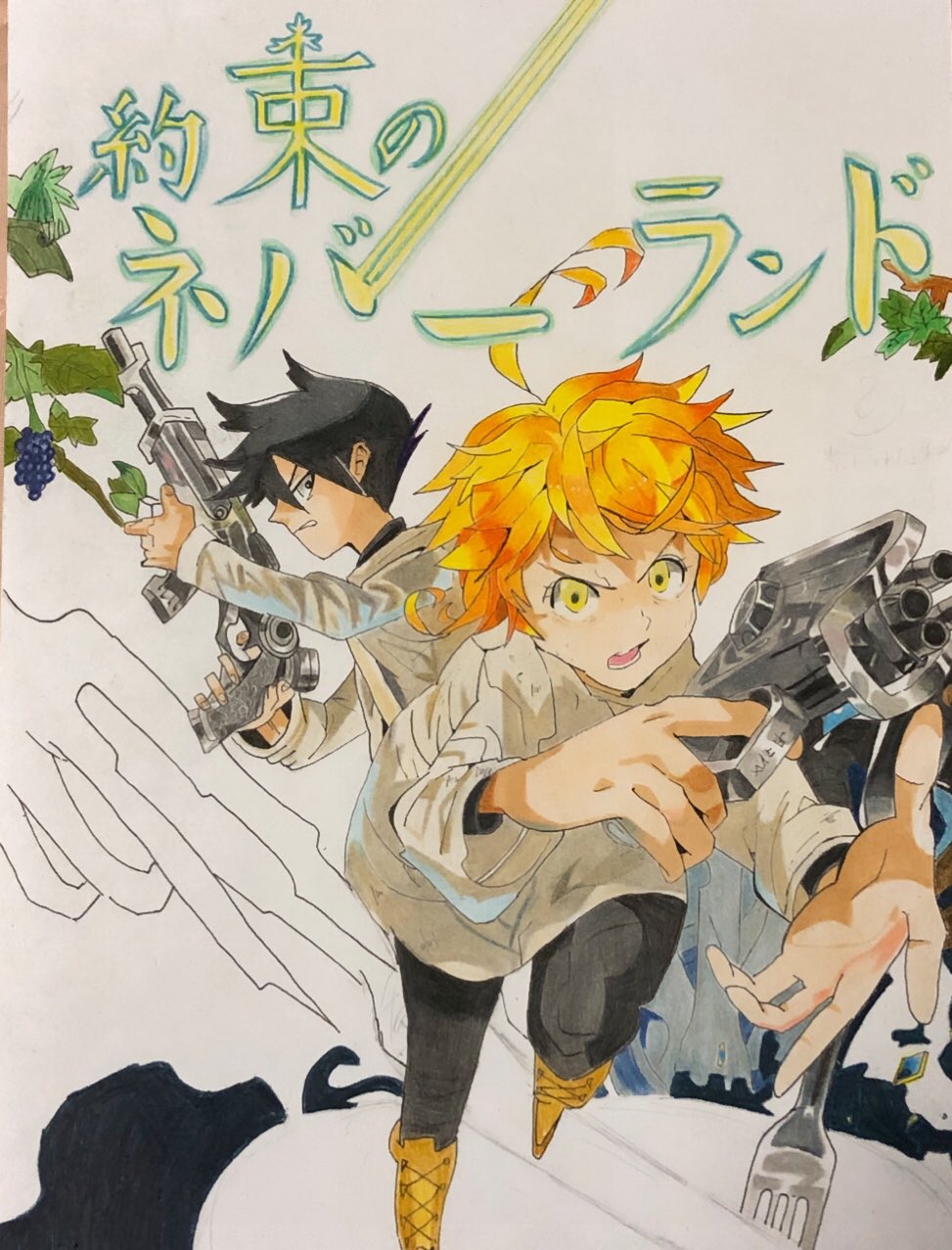 楓果 多忙な為低浮上 在 Twitter 上 途中経過 背景細すぎて一生完成出来る気しないですw イラスト 約ネバ 模写 絵描きさんと繋がりたい 約束のネバーランド Thepromisedneverland レイエマ T Co Tyddddkpwj Twitter