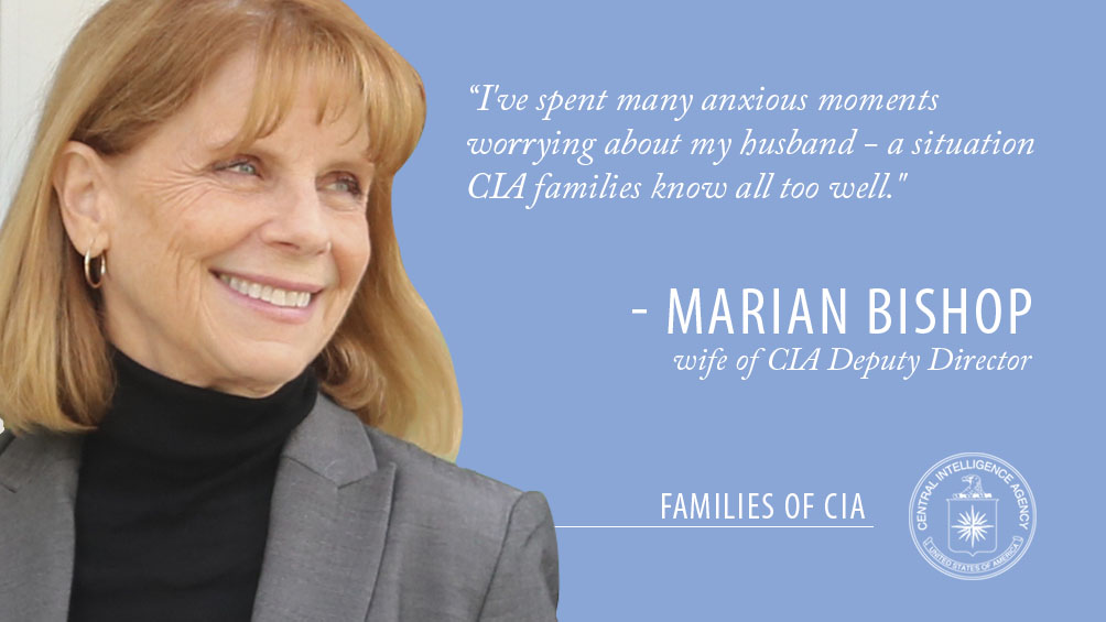 CIA's tweet photo. "If you ever served overseas on a hardship tour, you would know how rewarding the experience can be. But the demands of the job can take a heavy toll and the challenges are many." - Marian Bishop, wife of CIA Deputy Director

https://t.co/Of4u2Is2Mo

#FamiliesofCIA https://t.co/BjKIGYvKMF
