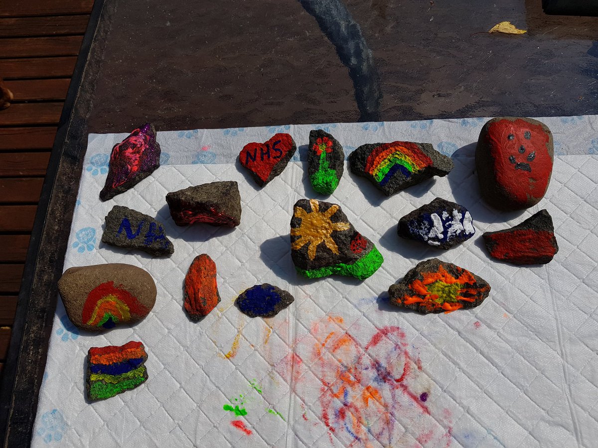 becky_lynn_97's tweet photo. @OrmistonPrimary #RookieAtHome C, L and myself painted some stones for #OrmiRocks 😎 gonna leave some of them around town. Keep an eye out for them 👀 https://t.co/X6UlEBWznd