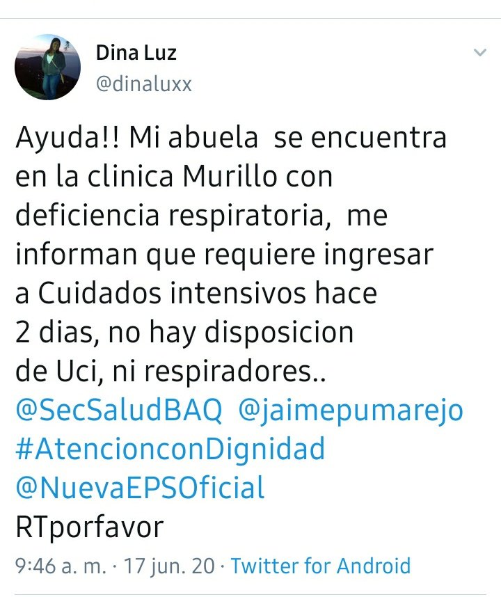 dinaluxx's tweet photo. @jaimepumarejo Sr Alcalde.. mi abuela la necesita urgente!! ..#AtencionconDignidad.. tenemos 2 dias esperando🙏 https://t.co/fotnzOkjJo